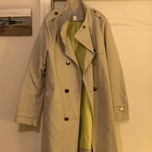 Women’s H&M Khaki Trench coat Sz 14